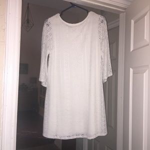 White Lace Swing Dress